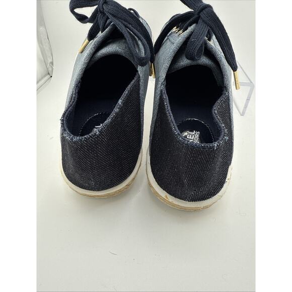 MICHAEL Kors Women’s size 6 Denim Kristy Slides Tie Sneaker W/‎ Gold Accents NIB - Picture 7 of 12